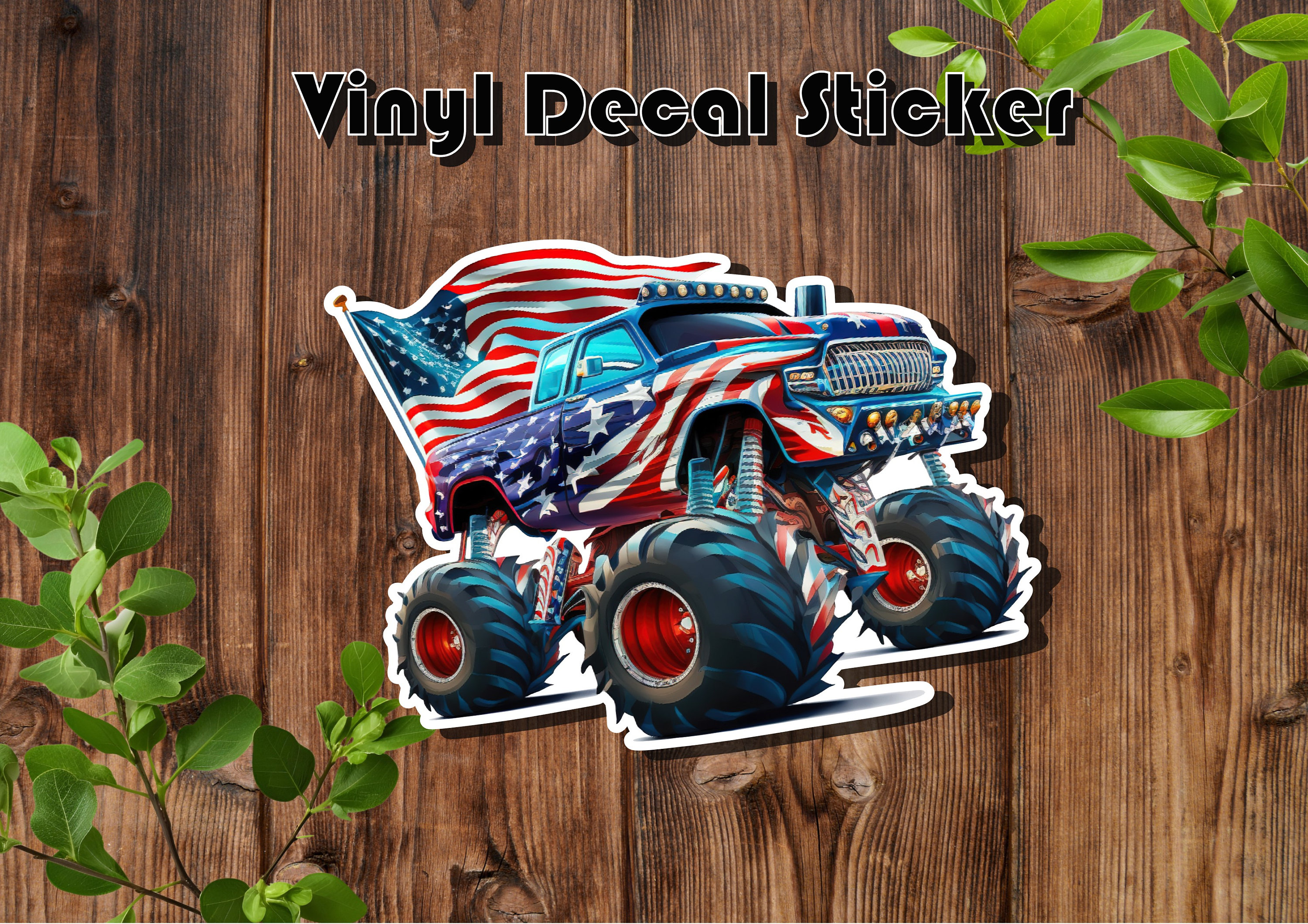 Monster Truck Vinyl Sticker: Bigfoot Die-Cut Decal
