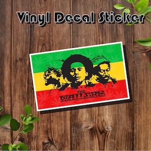 Bob Marley & The Wailers - Vinyl Die-Cut Sticker Decal - Reggae - One Love