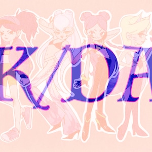 K/DA Girls Big Vynil League of Legends Sticker