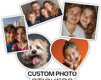 Personalized Photo Sticker, Custom Photo Sticker, Cute Personalized Keepsake, Memorable Moments, Valentine Gift, Custom Gift