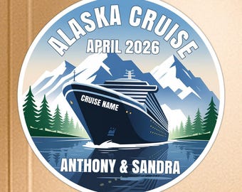 Personalized Alaska Cruise Door Magnet, Family Cruise Cabin Decor, Custom Alaska Vacation Magnet, Cruise Keepsake