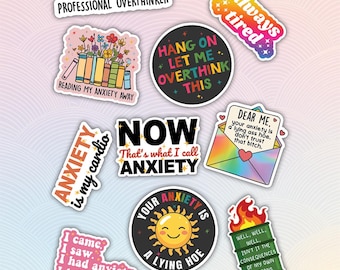 10pcs Anxiety Stickers Pack, Calm Strips Sensory Sticker, Mental Health Fidget Stickers, Motivational Stickers, Psychosocial Health Decal