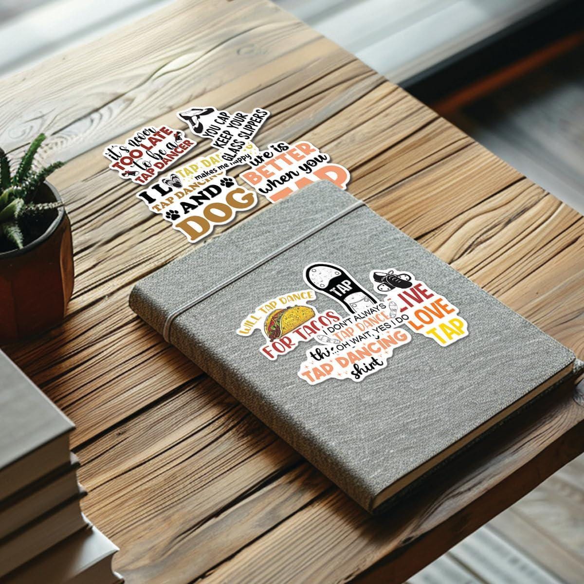 Tap Comic Sticker 10pcs Tap Dance Stickers Pack, Cute Tap Dance Decal, Cute Tap Dancer ...