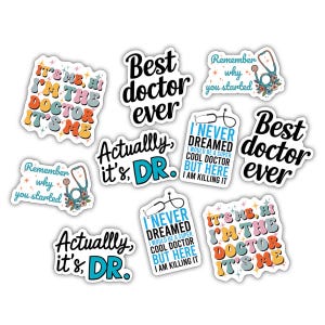 10pcs Doctor Stickers Pack, Healthcare Stickers, Custom Doctor Stickers, Medical Sticker, Medical Care Sticker, Health Care Sticker