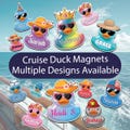 Personalized Cruise Door Magnet, Custom Duck Magnet, Multiple Design for Cabin Door Sign, Beach Vacation, Family Cruise Gift Tropical Cruise