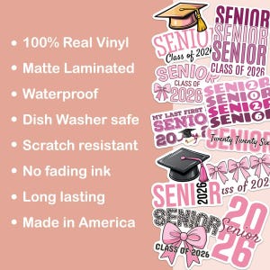10pcs Senior 2026 Sticker Sheet – Class of 2026, High School Graduation ...