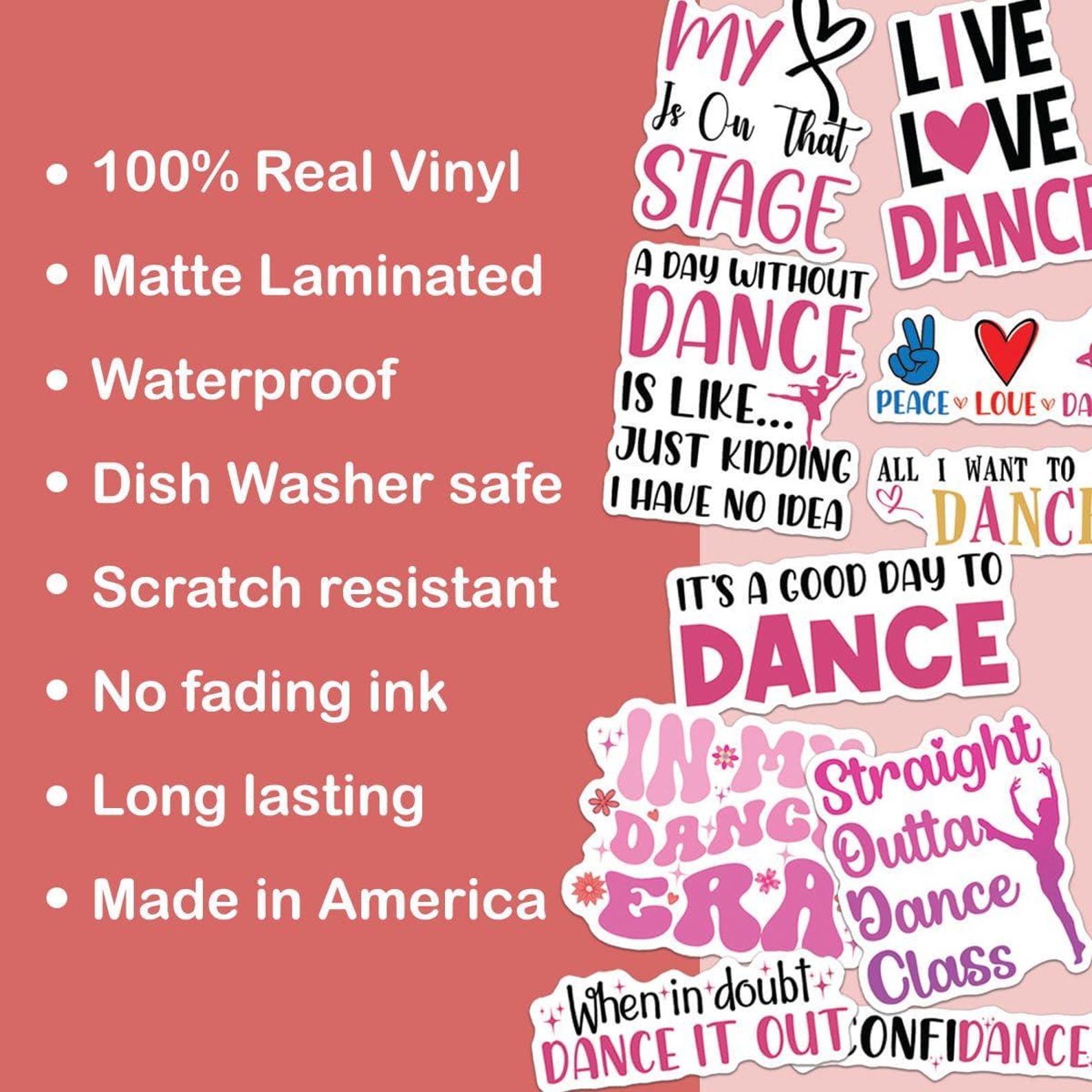 10pcs Dance Stickers Pack, Rhythmic Dance, Dance Moves, Dance Life ...