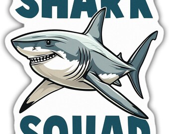 Shark Sticker, Shark Squad Sticker, Cool Shark, Bold Shark Stickers, Shark Lover Decals, Ocean Predator, Jawsome, Shark Mode: On Sticker