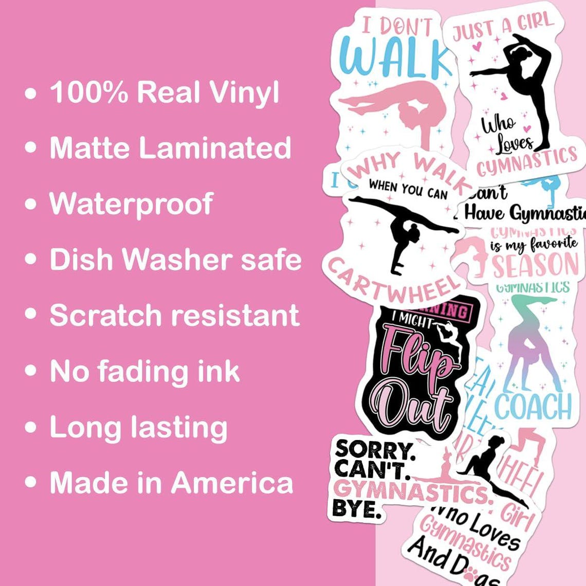 10pcs Cartwheel Gymnastics Sticker Pack – Cartwheel Pose, Handstand ...
