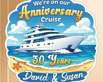 Personalized Couple Cruise Door Magnet, Anniversary Cruise Decoration, Love Cruising Together, Partners for Life, Time to Cruise Sign