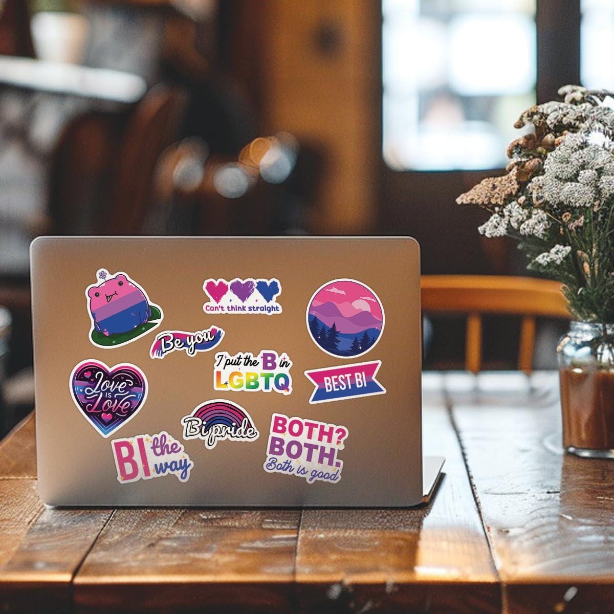 10pcs Bisexual Stickers Pack, Subtle LGBTQ+ Sticker, LGBT Pride Sticker ...