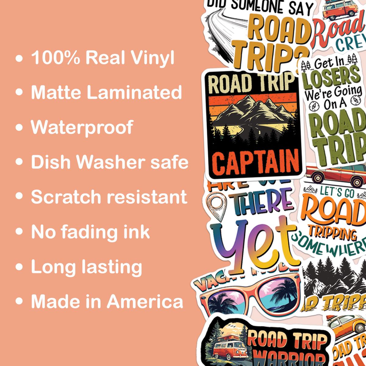 10pcs Road Trip Stickers Pack, Roadtripping, Driving, Nature and ...