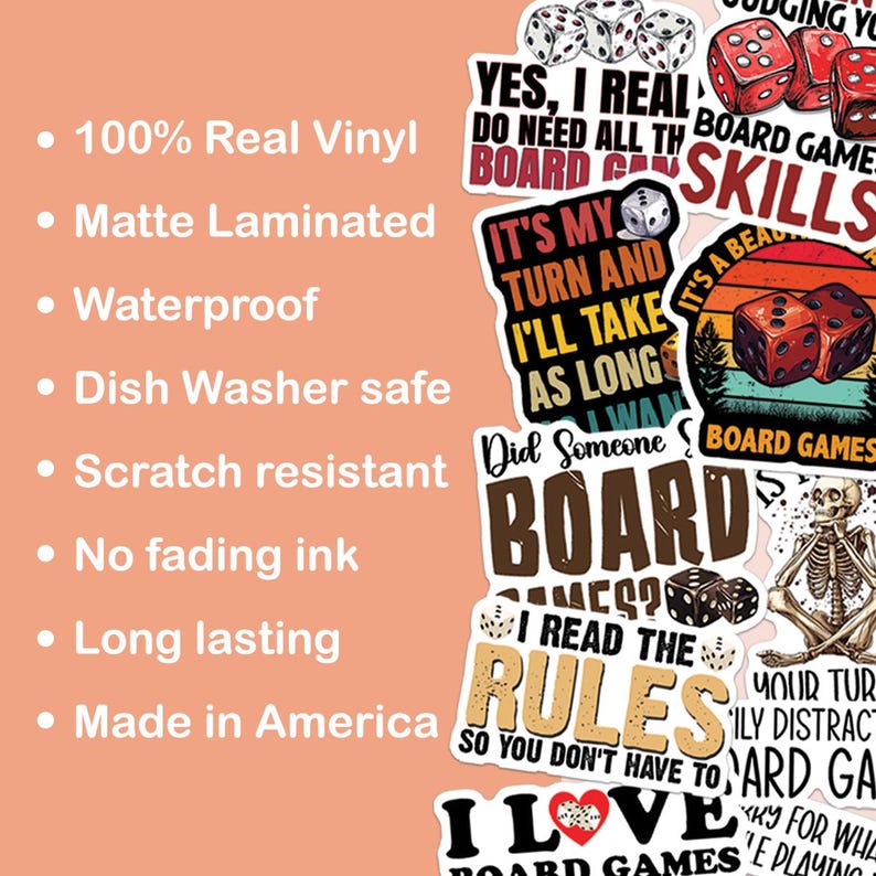 10pcs Board Game Sticker Pack – Board Game Addict, Tabletop Gaming ...