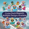 Personalized Name Cruise Door Magnet For Duck Lover, Great Cruise Door Decoration Idea, Big Size,  Strong Magnetic, Multiple Designs