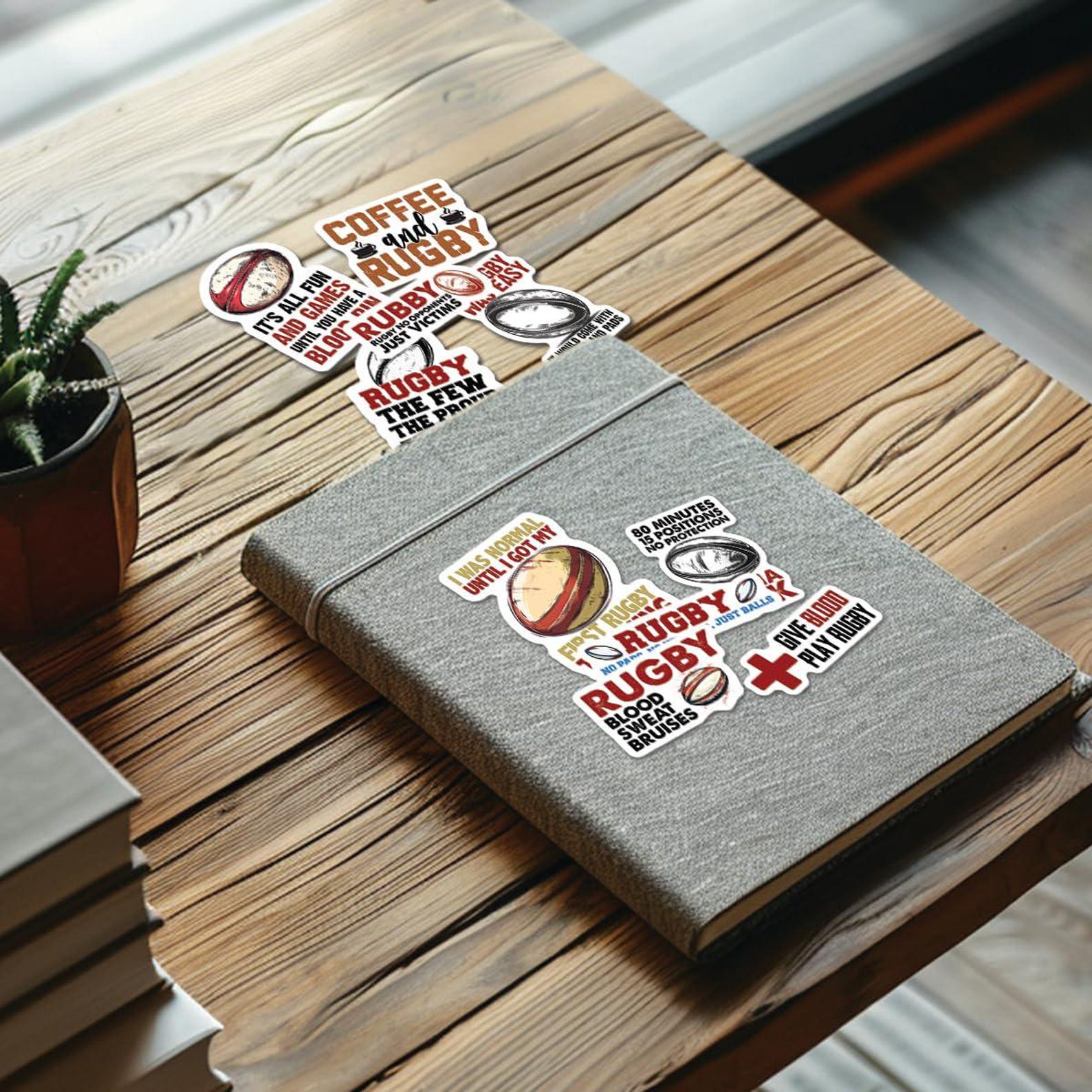 10pcs Rugby Stickers Pack, Rugby Union Stickers, Rugby Motivational ...