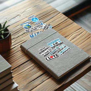 10pcs Geography Stickers Pack, Funny Travelers and Explorers Geography ...
