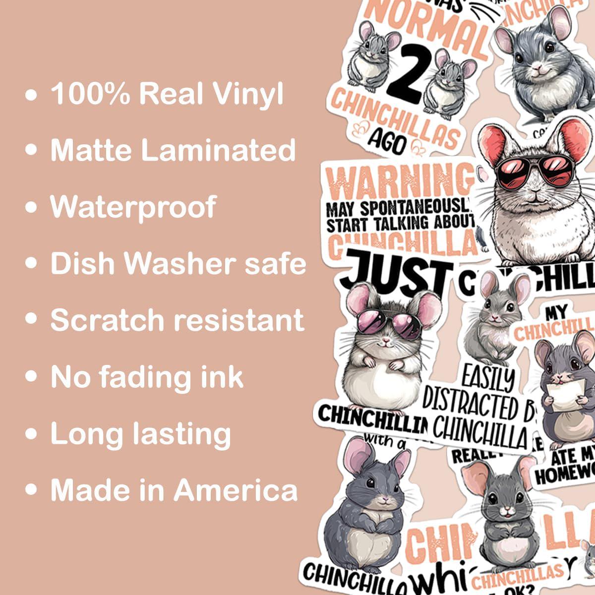 Funny Chinchilla Stickers Pack, Waterproof Vinyl Decals - Etsy