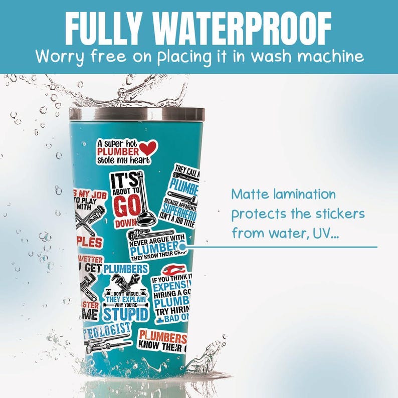 Master Plumber Sticker 10pcs Plumber Stickers Pack, Water Leakage Plumber, Plumbing Service ...