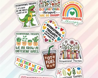 10pcs Occupational Therapist Stickers – Occupational Therapy Hero, Gift for Occupational Therapist, Therapy Support, Motivational Decals