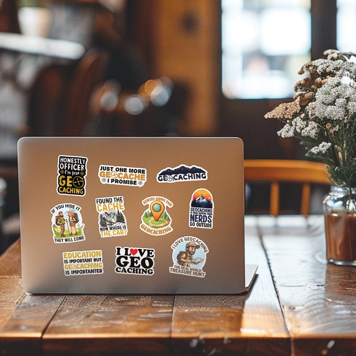 10pcs Geocaching Sticker Pack – Adventure Geocaching, GPS Explorer ...