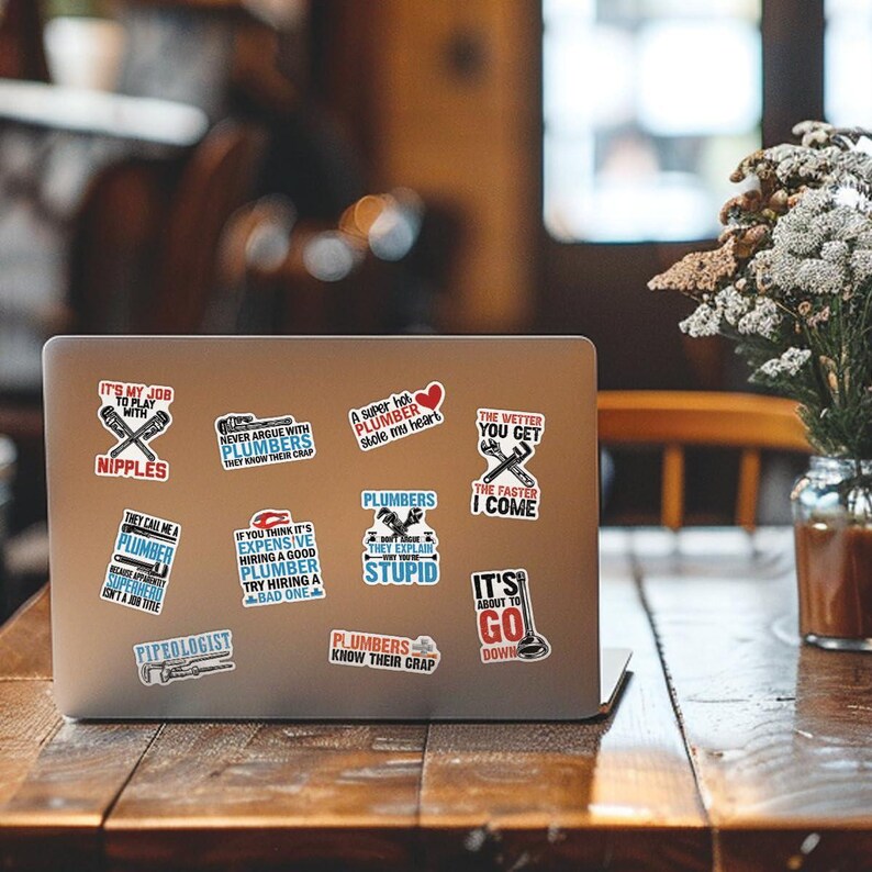 Master Plumber Sticker 10pcs Plumber Stickers Pack, Water Leakage Plumber, Plumbing Service ...