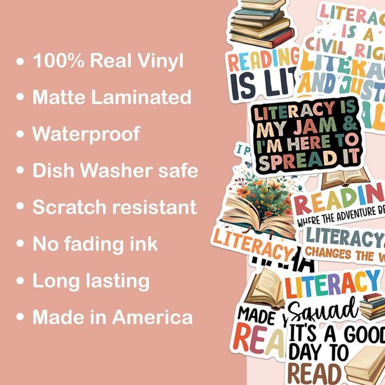 10pcs Literacy Stickers Pack, Literacy Coach Stickers, Literacy ...