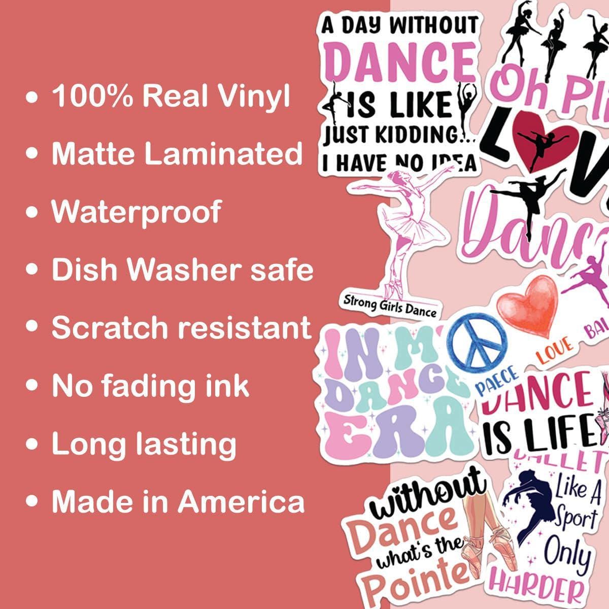 10pcs Ballet Dance Stickers Pack, Ballerina Dance Stickers, Ballet Girl ...