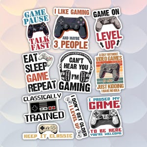 10pcs Gamer Stickers Pack, Exclusive Gamer Sticker, Cool Gamer Decal, Gamer Console Sticker, Cool Gamer Stickers, Gaming Addict Sticker