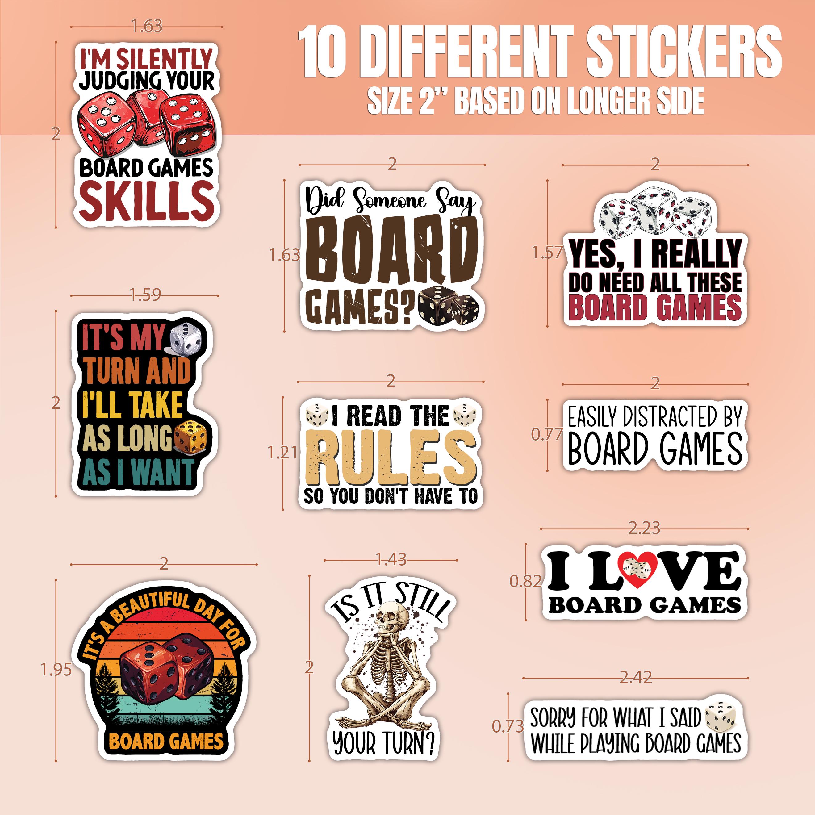 10pcs Board Game Sticker Pack – Board Game Addict, Tabletop Gaming ...