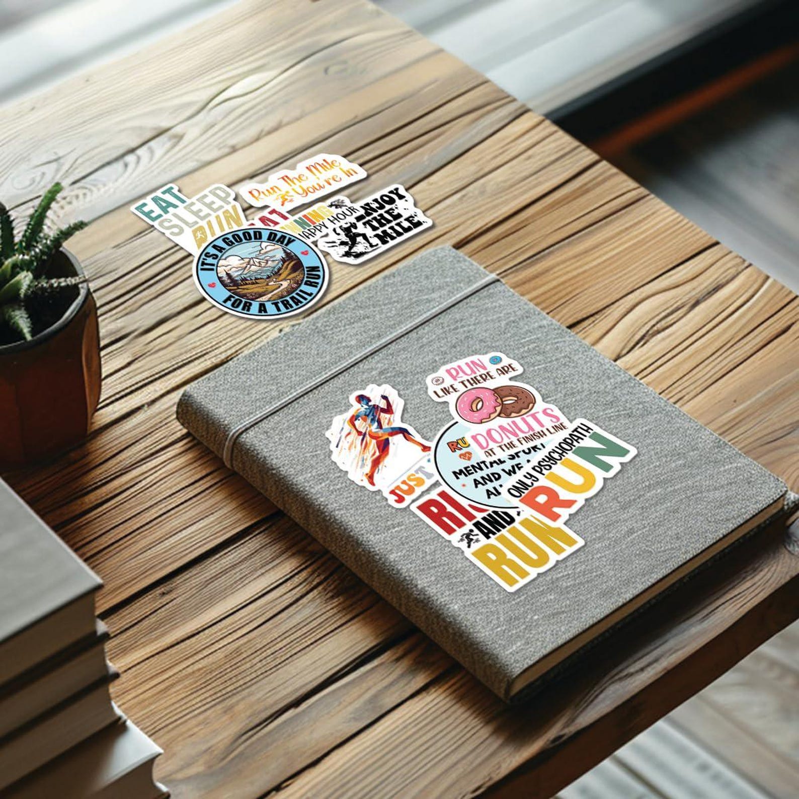10pcs Running Stickers, Running Journey, Running Motivation Sticker ...