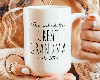 Great Grandma Mug, Baby Announcement, Great Grandma Gift, Baby Reveal, Great Grandma To Be, Pregnancy Reveal, Promoted To Great Grandma Mug