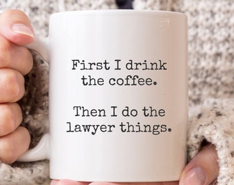 Taza divertida de abogado, regalo de graduación de la facultad de derecho, regalo de graduación de abogado, taza para abogado, taza de café divertida