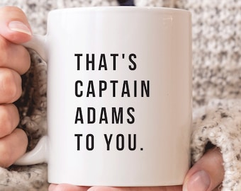 Funny Captain Coffee Mug: Custom Name Police Captain Gift