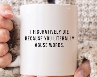 English Teacher Gift, Funny English Teacher Coffee Mug, Funny Grammar Mug, English Teacher Christmas Gift