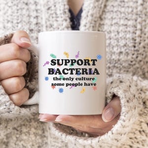 Mug bactéries drôles, cadeau microbiologiste, tasse scientifique du microbiome, cadeau biotechnologue, tasse sarcastique, santé intestinale, tasse microbiologie