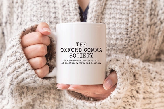 Oxford Comma Mug, Punctuation Mug, English Teacher Gift, Grammar Mug, English Major Gift, Editor Mug, English Student Mug
