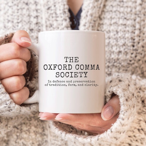 Oxford Comma Mug Punctuation Mug English Teacher Gift Etsy