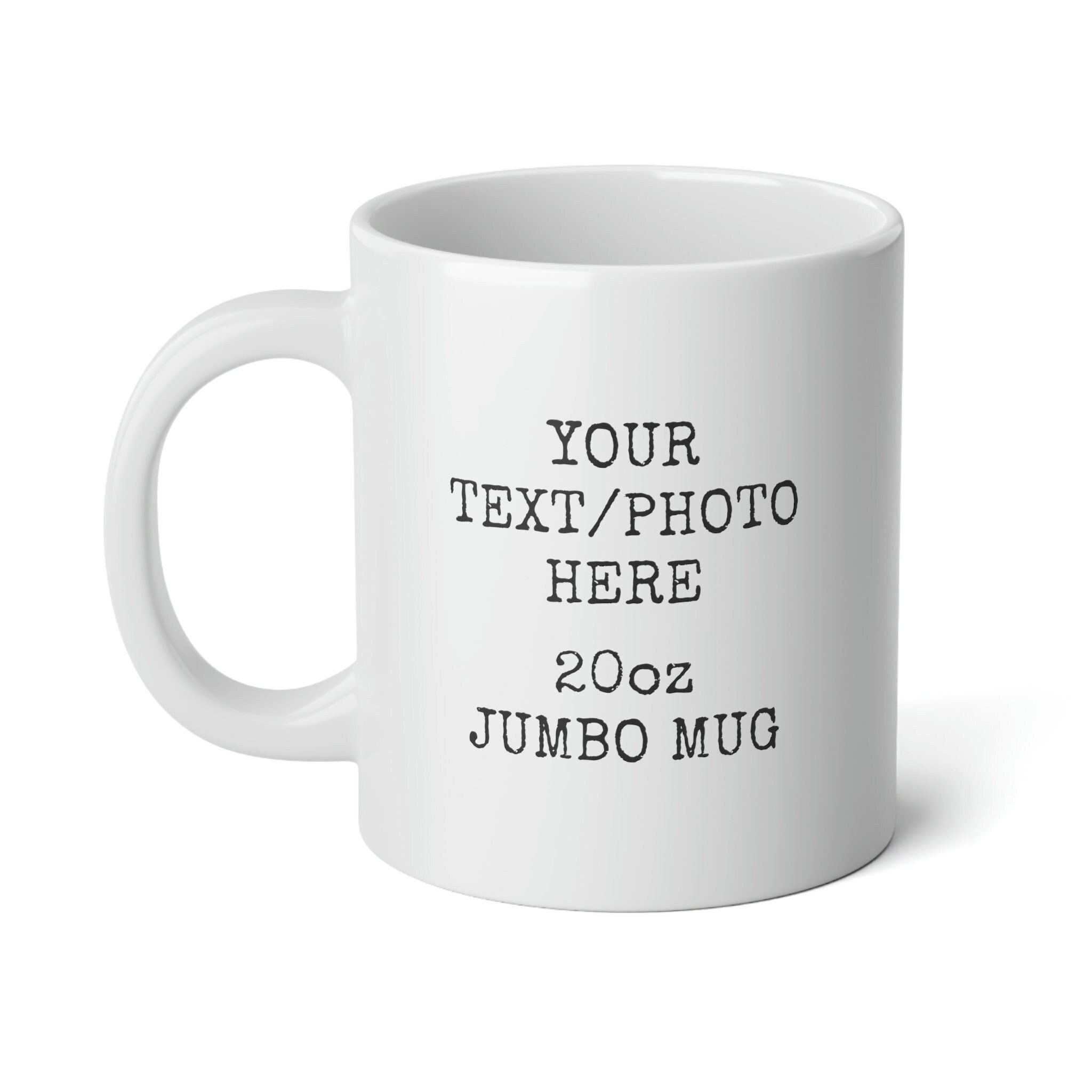 Jumbo Embroidery mug Handmade ceramic mug 20 oz MADE TO ORDER — Creative  with clay
