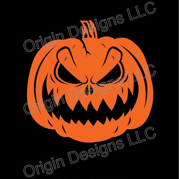 Scary Pumpkin SVG, DXF, PDF