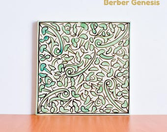 Decorative Ceramic Tiles 20 cm x 20 cm - Glossy & Shinny tiles - Wall Art Tile - Handmade Moroccan Tiles - Exquisite and Authentic Tiles
