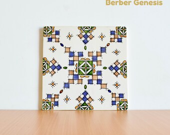 Decorative Ceramic Tiles 20 cm x 20 cm - Glossy & Shinny tiles - Wall Art Tile - Handmade Moroccan Tiles - Exquisite and Authentic Tiles