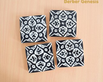 Decorative Ceramic Tiles 10 cm x 10 cm - Glossy & Shinny tiles - Wall Art Tile - Handmade Moroccan Tiles - Exquisite and Authentic Tiles