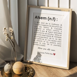 Atsem/Aesh definition poster / Atsem/Aesh customizable gift, Atsem/Aesh end of year gift