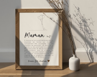Customizable mom definition poster, customizable mom gift