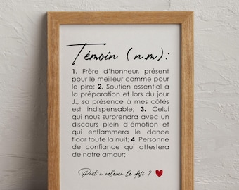 Customizable Witness (m) definition poster, customizable Witness (m) gift, customizable Witness (m) announcement