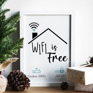 Aanpasbare WIFI-poster, aanpasbaar WIFI-codeframe