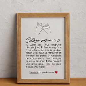 Customizable Colleague Definition Poster, Customizable Colleague Gift image 2