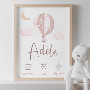 Póster de nombre personalizable, regalo de nacimiento personalizable