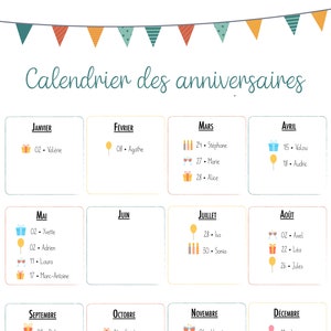 Calendrier Perpétuel A5 Anniversaires Tropical - 13 Pages à Remplir - Spirale, Cartonné - Idée Cadeau Originale - 9