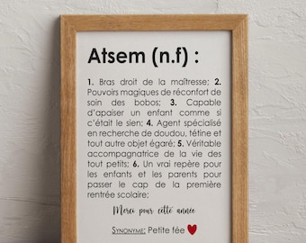 Poster defining Atsem/Aesh / Atsem/Aesh customizable gift, Atsem/Aesh end-of-year gift